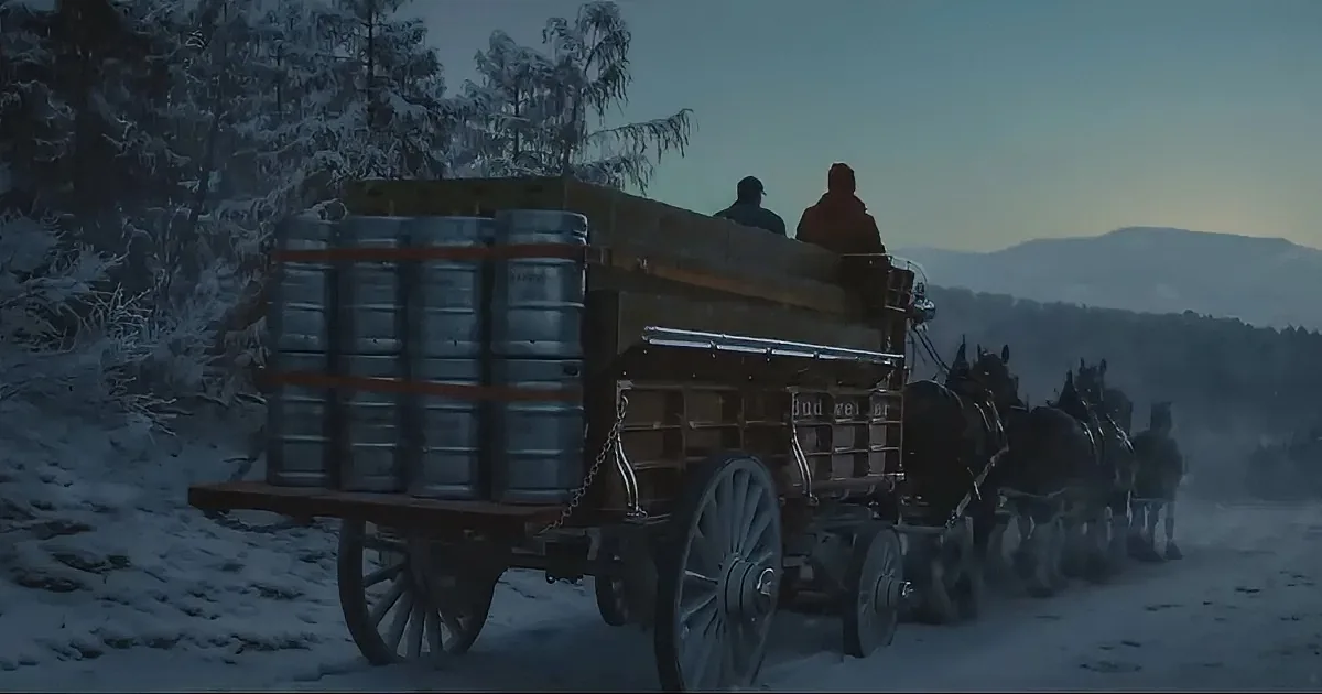 Old-School Delivery: Navigating Snow and Tradition With the Clydesdales
