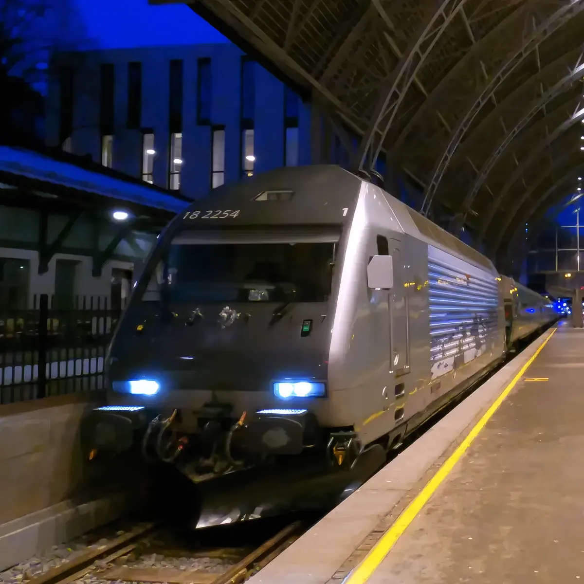 Embark on a magical journey with Norway's frosty express on video.