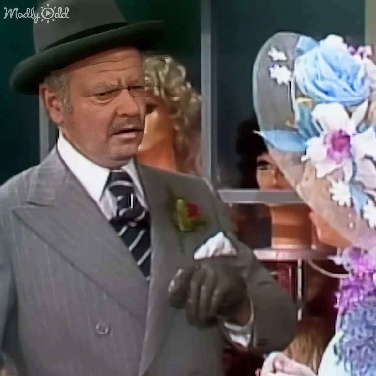 Carol Burnett and Harvey Korman clowning around