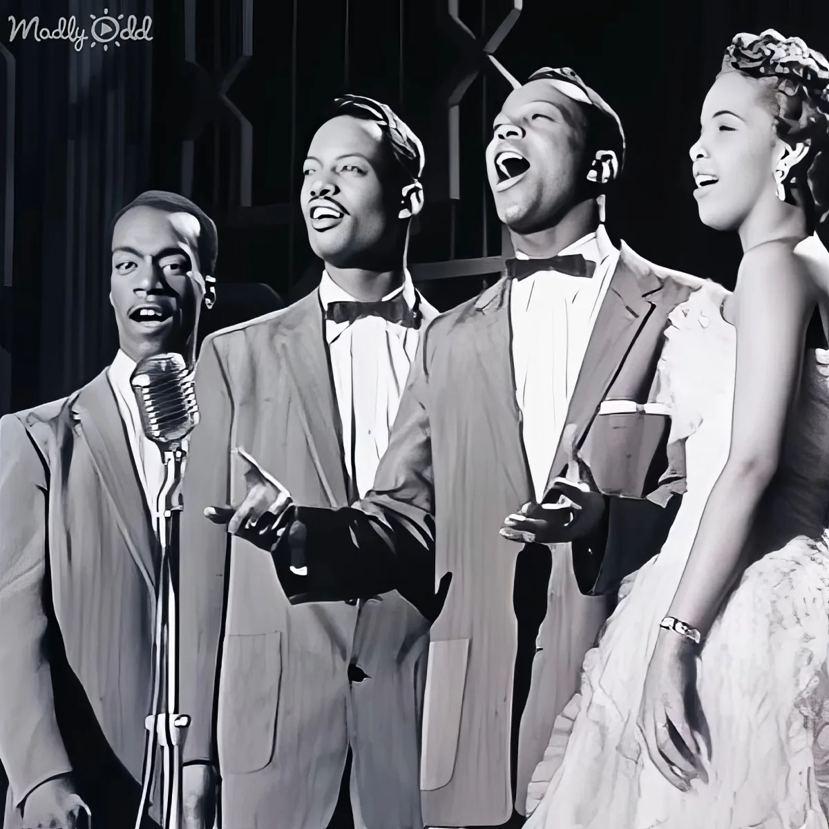 The Platters' soulful 'The Great Pretender' rendition in an evocative 1959 scene