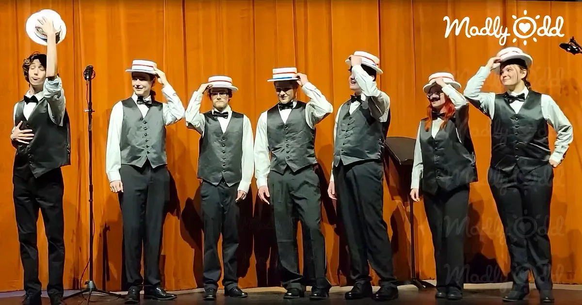 School Assembly Gets Hijacked by Teens'' Barbershop Performance