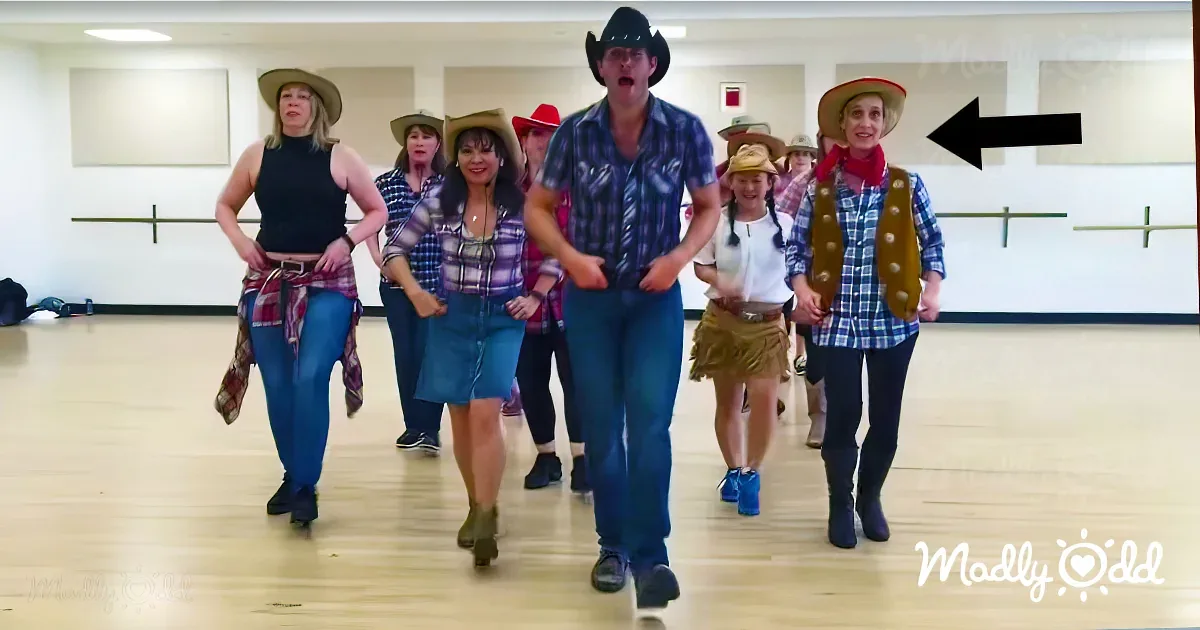 Grandma Steals Handsome Cowboy's Spotlight in Footloose Dance-Off