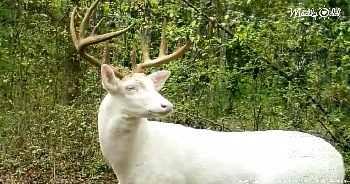 Ghostly White Deer Haunts Neighbors'' Backyards Nightly