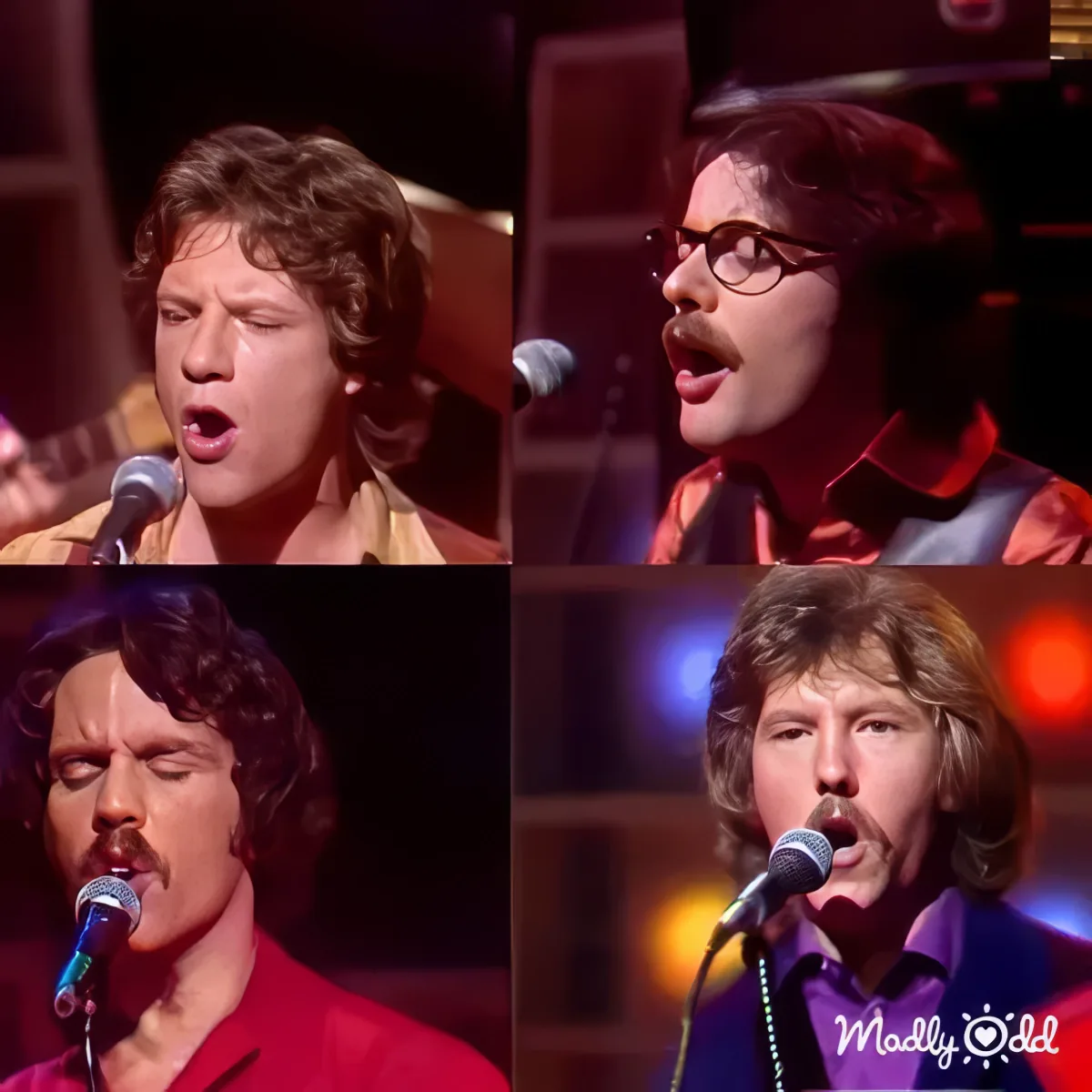 King Harvest performs 'Dancing in the Moonlight,' band members smiling, crowd dancing.