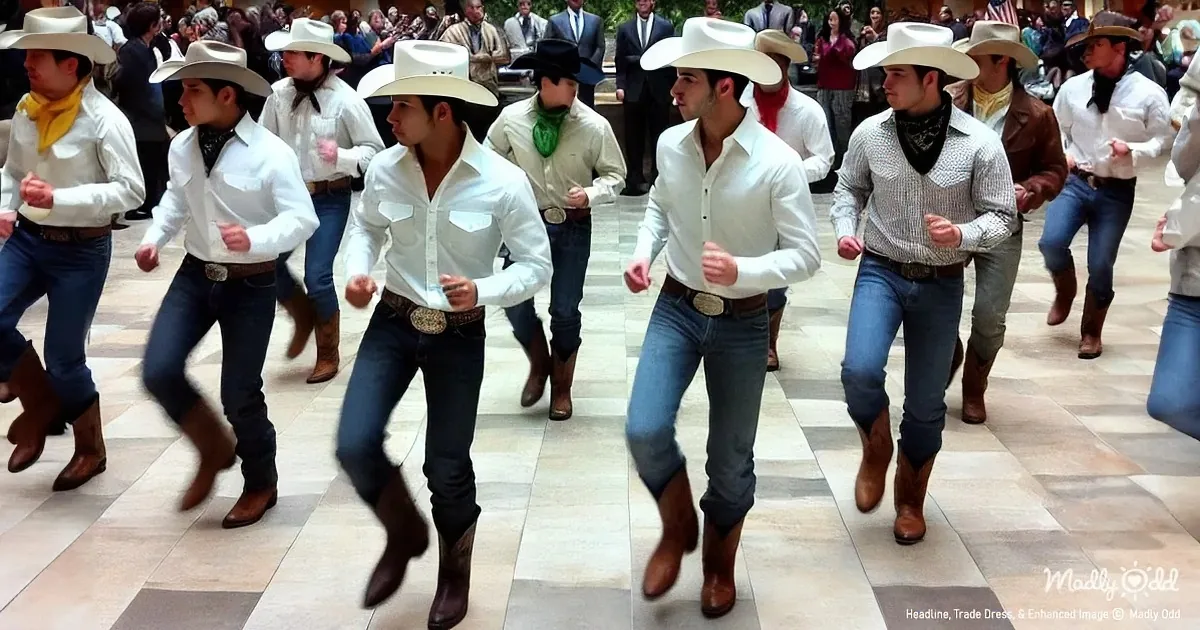 Cowboy Flash Dance Leaves Onlookers Boot-Scootin'' Bedazzled