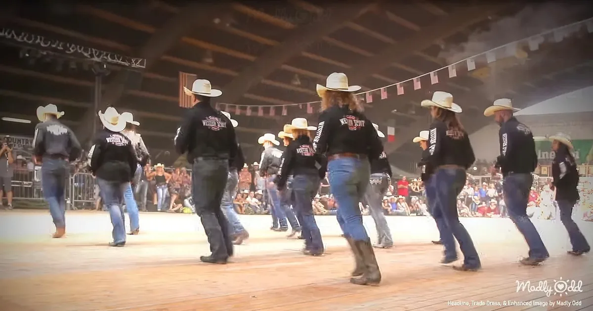 Fiddles Cry and Boots Fly in Country Line Dance Rodeo
