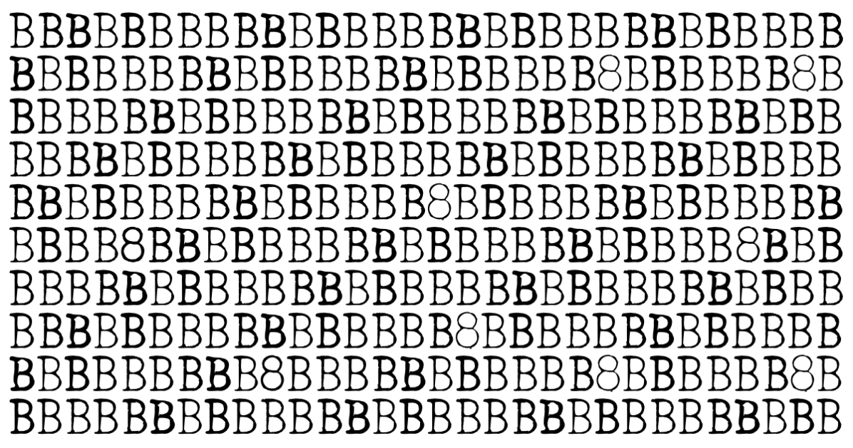 A repeated pattern of the letter 'B' in a grid-like arrangement.