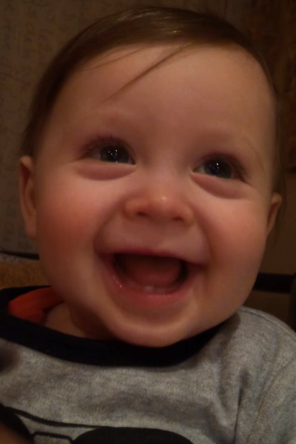Baby listens to Bocelli