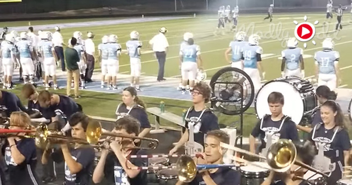 High School Band Stuns With Risky Trombone Routine. Hold Your Breath!